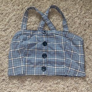 Crossed Bank Cropped Tank